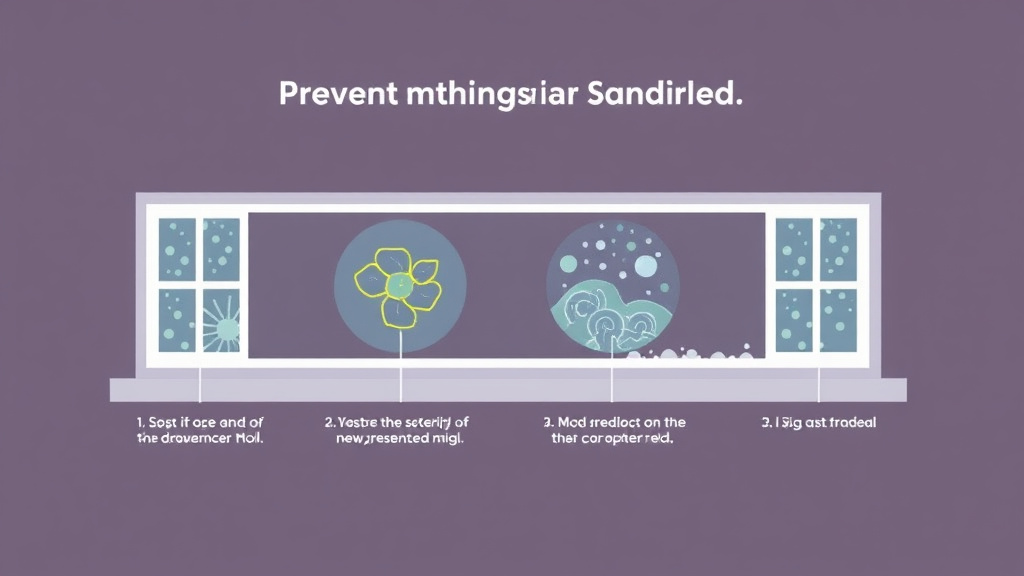 Visual guide for practical steps in preventing mold from window condensation