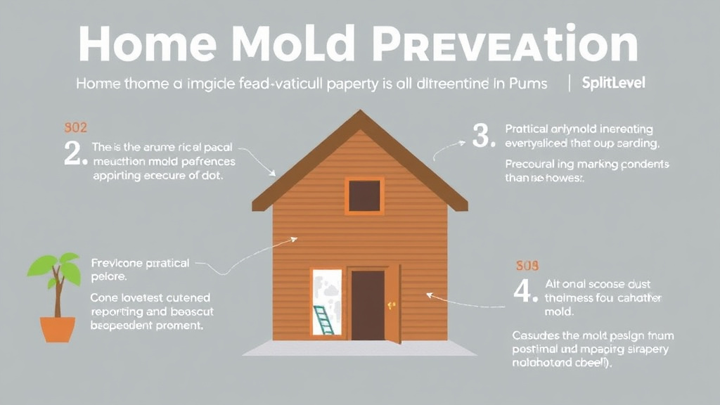Process flow illustration for putting split-Level Home Mold Prevention into action
