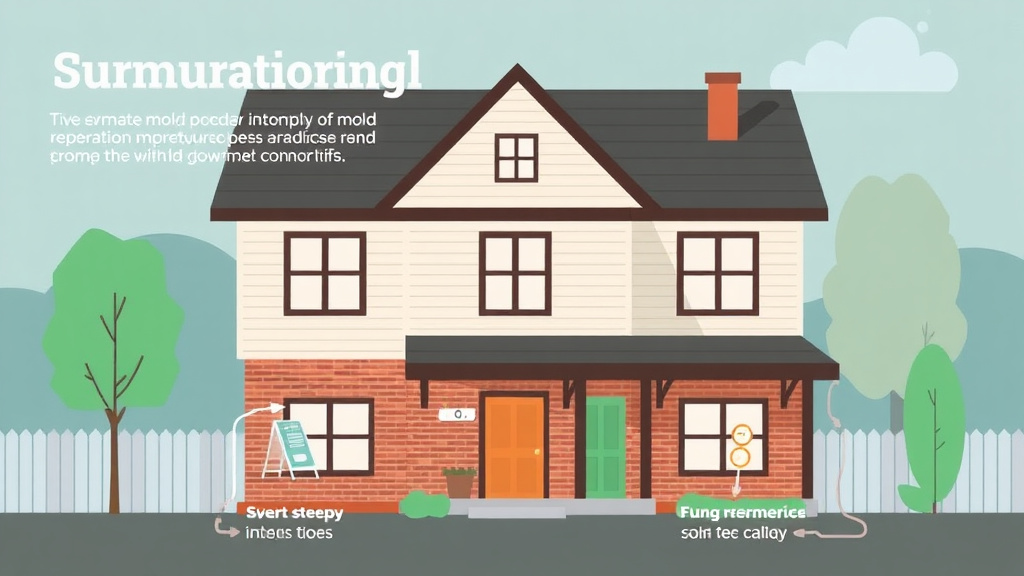 Action-oriented illustration showing how to apply suburban Rental Property Mold Prevention
