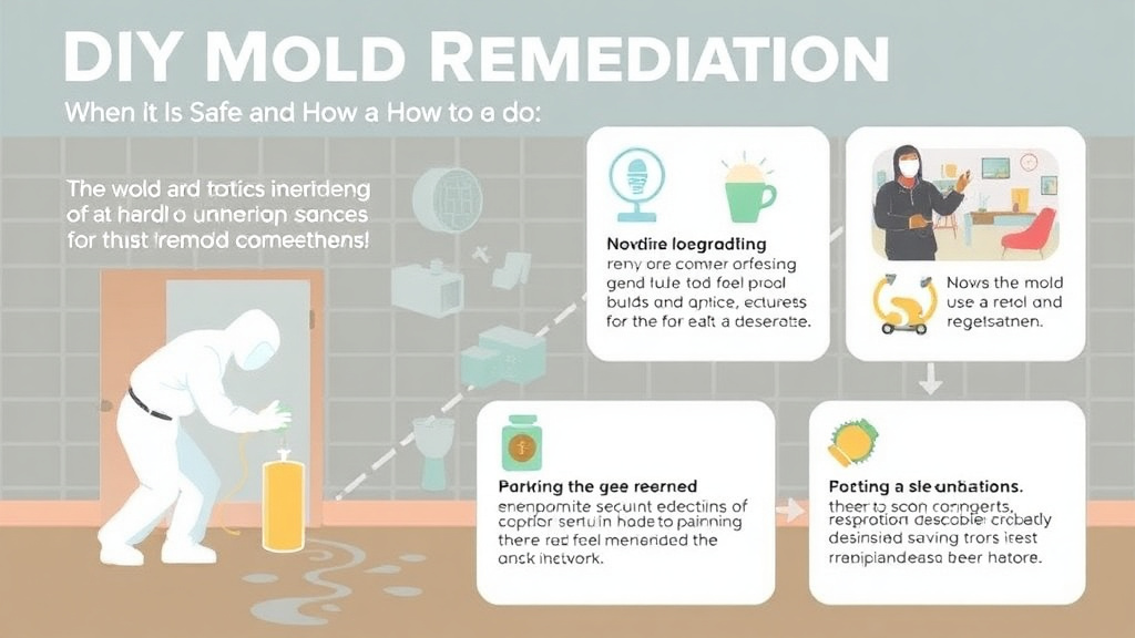 Visual guide for practical steps in diy mold remediation: when it is safe and how to do it