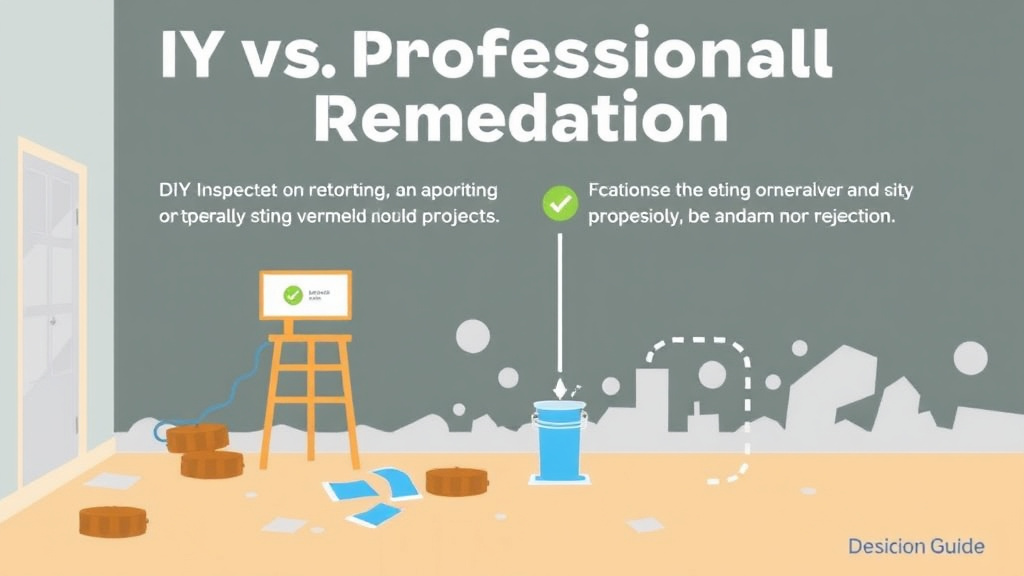 Visual guide for practical steps in diy vs professional mold remediation: decision guide