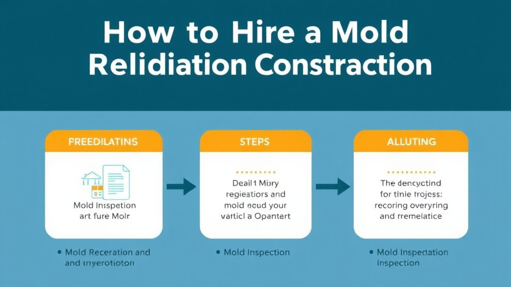 Visual guide for practical steps in how to hire a mold remediation contractor