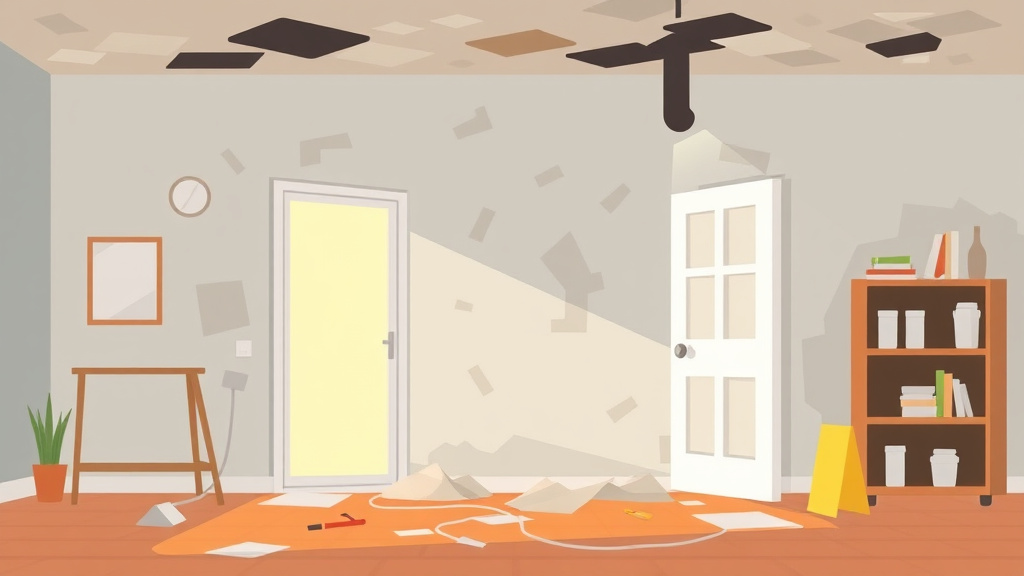 Illustration showing key concepts related to mold remediation after fire damage
