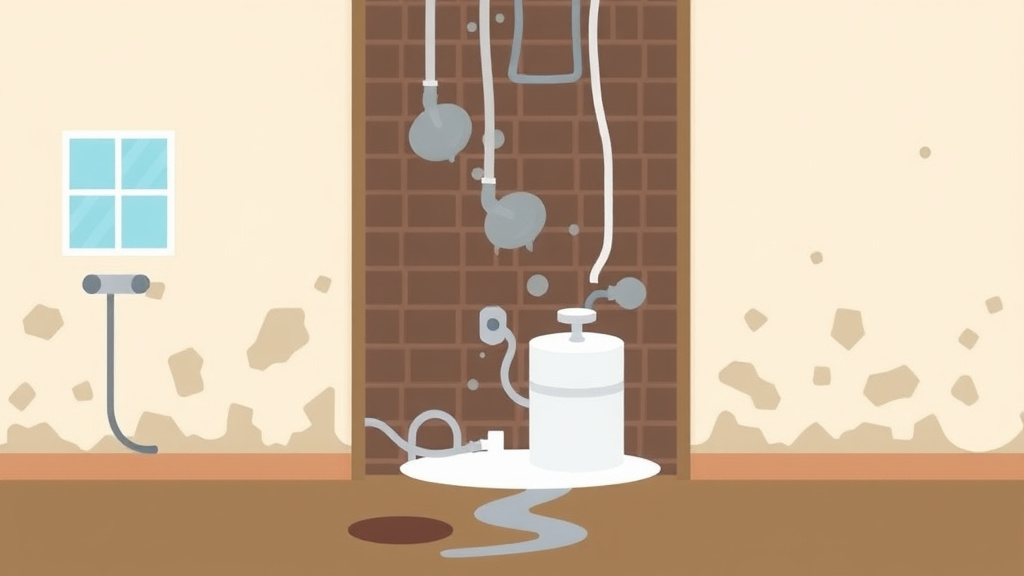 Visual guide for practical steps in mold remediation after sewage backup
