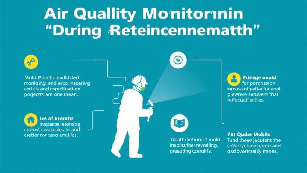Visual guide for practical steps in air quality monitoring during remediation
