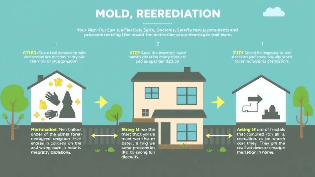 Visual guide for practical steps in alternaria mold remediation in rental properties