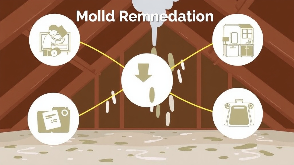 Visual guide for practical steps in attic mold remediation guide