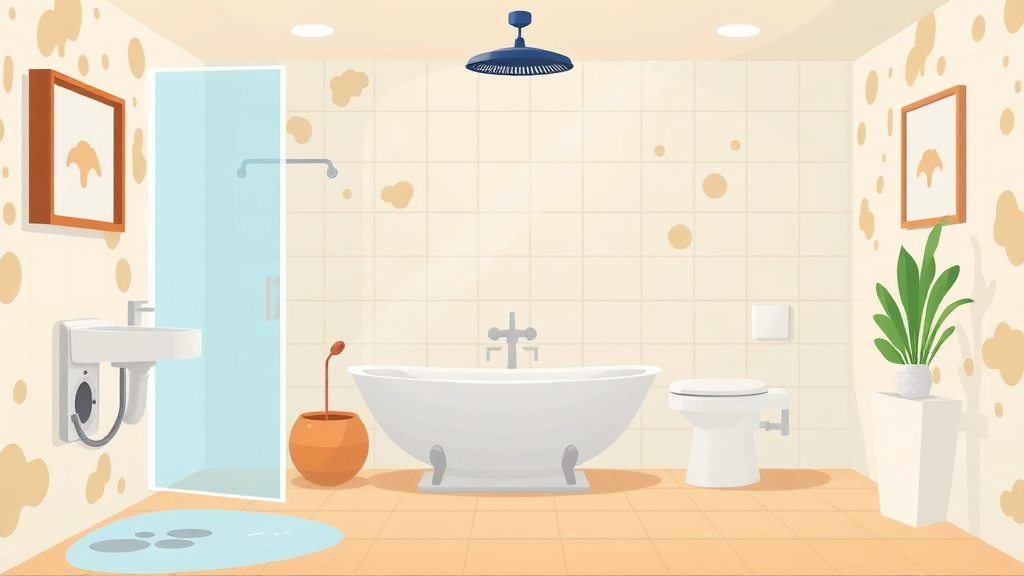 Illustration showing key concepts related to bathroom mold remediation guide