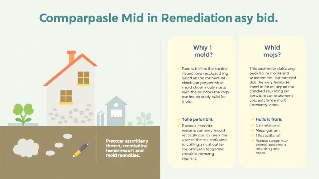 Visual guide for practical steps in comparing mold remediation bids