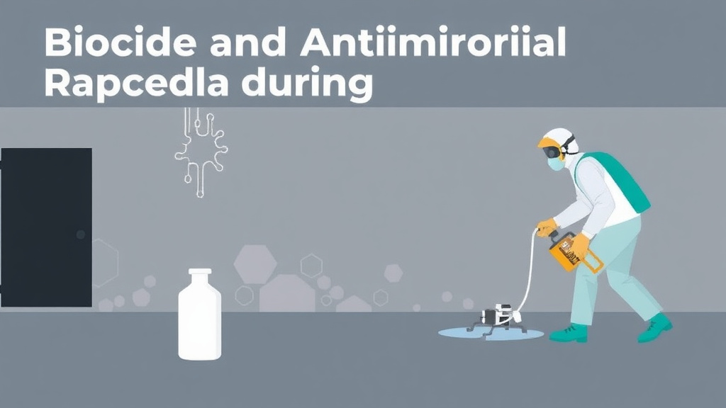 Visual guide for practical steps in biocide and antimicrobial application during remediation