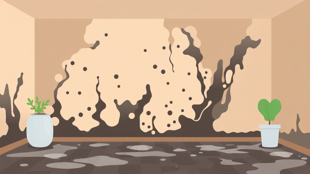 Illustration showing key concepts related to black mold remediation: what landlords should know