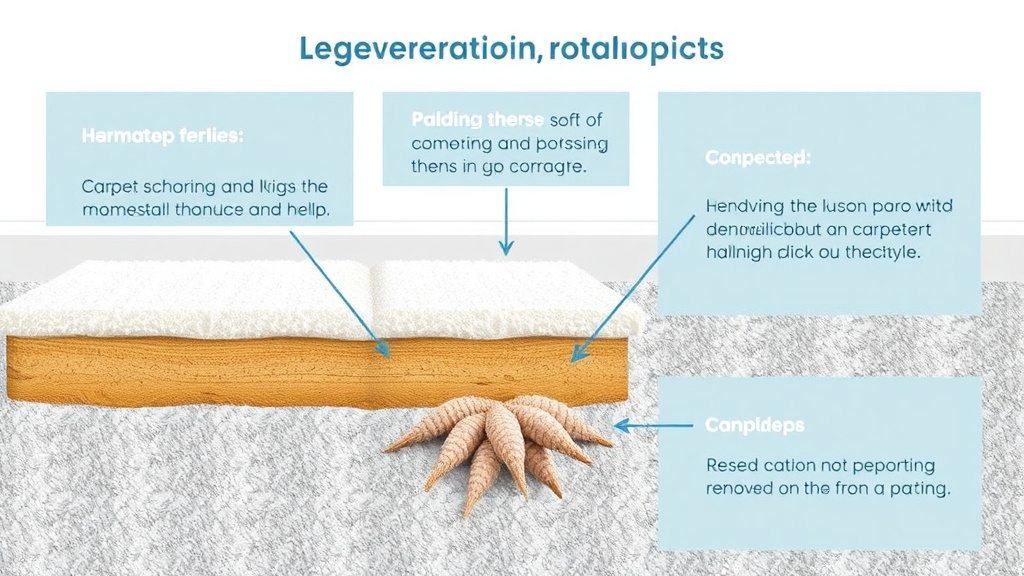 Visual guide for practical steps in carpet and padding removal for mold