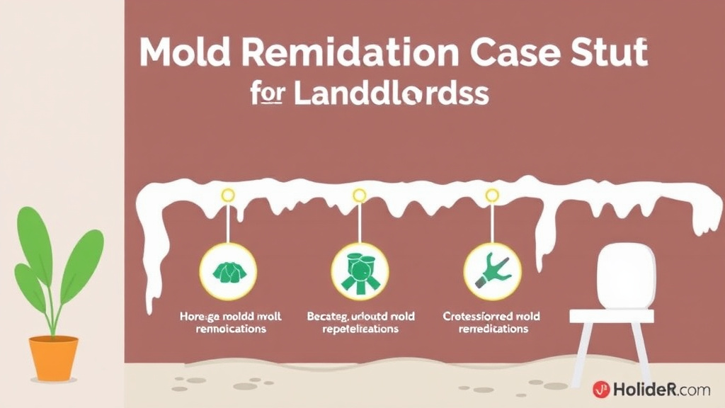 Visual guide for practical steps in mold remediation case studies for landlords