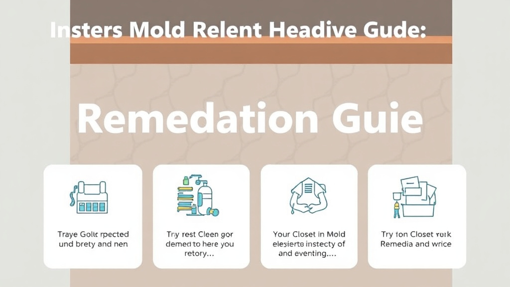 Visual guide for practical steps in closet mold remediation guide