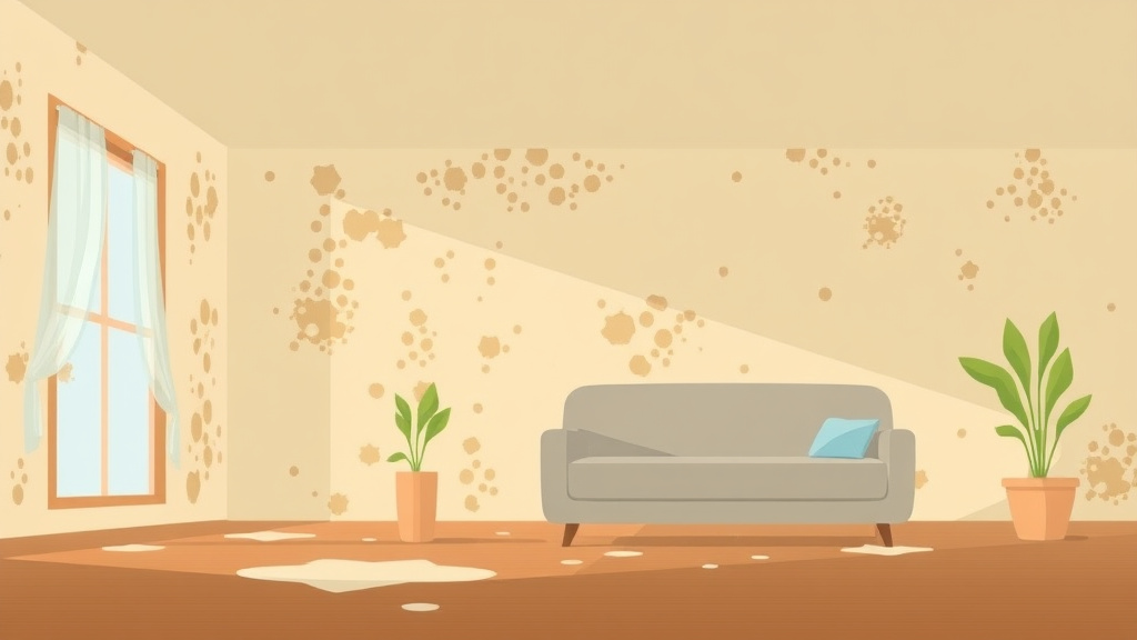 Illustration showing key concepts related to common mold remediation mistakes landlords make