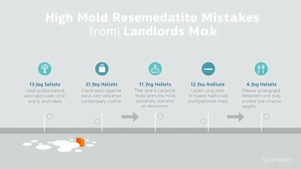 Visual guide for practical steps in common mold remediation mistakes landlords make