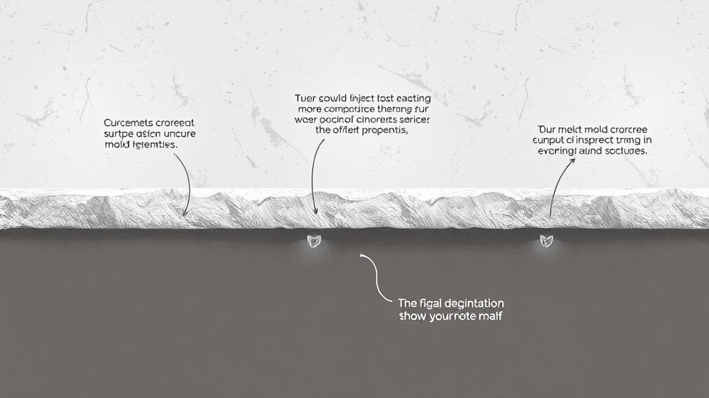Visual guide for practical steps in concrete surface mold remediation