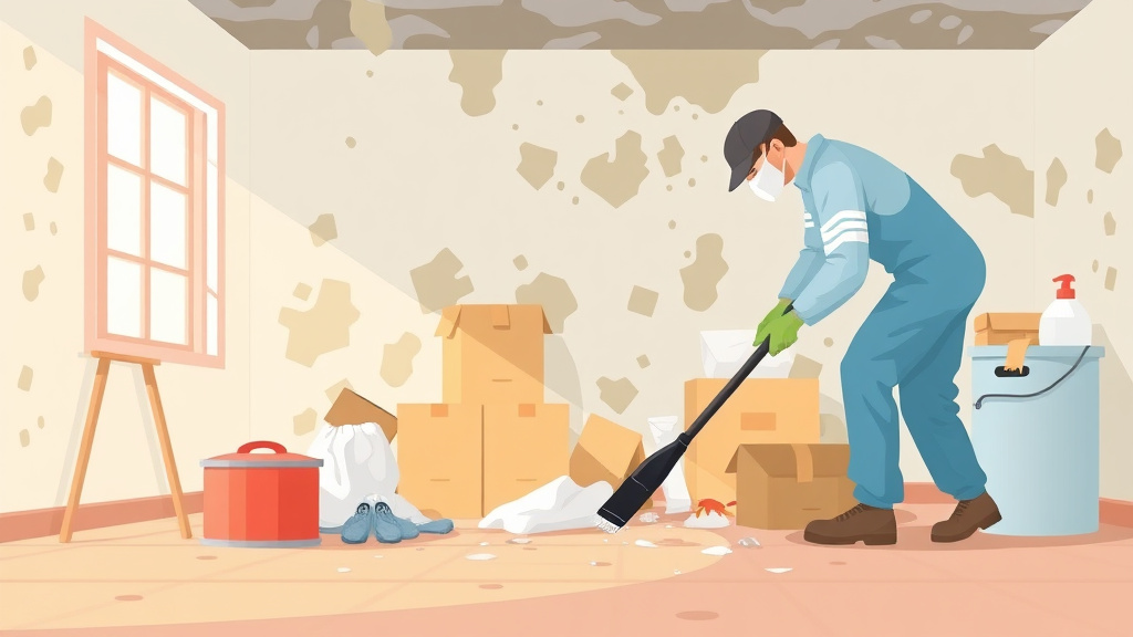 Illustration showing key concepts related to contents cleaning during mold remediation