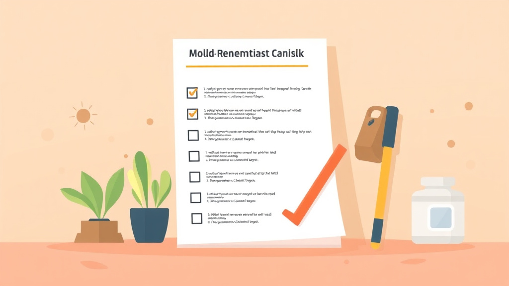 Illustration showing key concepts related to mold remediation contract checklist