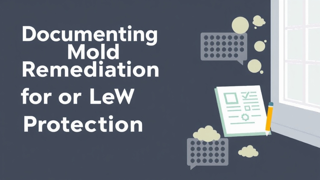 Visual guide for practical steps in documenting mold remediation for legal protection