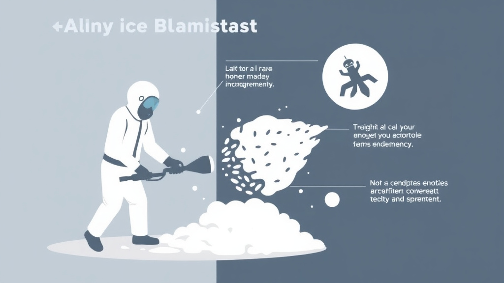 Visual guide for practical steps in dry ice blasting for mold remediation