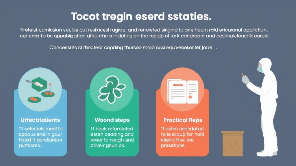 Visual guide for practical steps in environmental testing for mold remediation