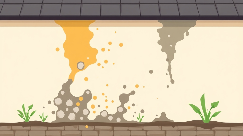 Illustration showing key concepts related to exterior wall mold remediation