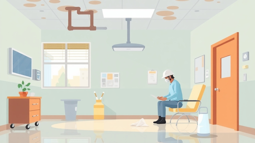 Illustration showing key concepts related to mold remediation in healthcare facilities