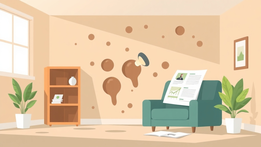 Illustration showing key concepts related to filing insurance claims for mold remediation