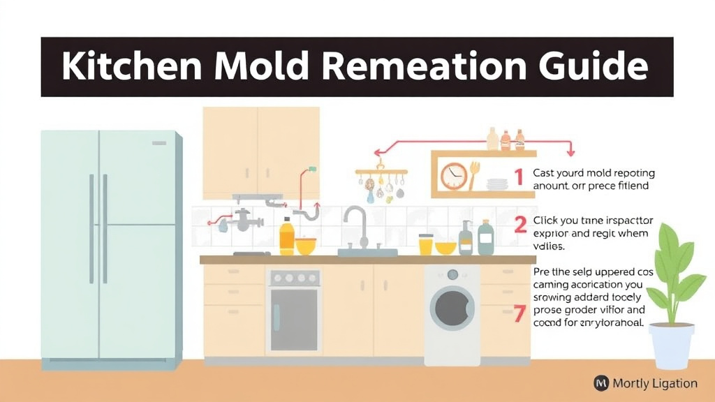 Visual guide for practical steps in kitchen mold remediation guide