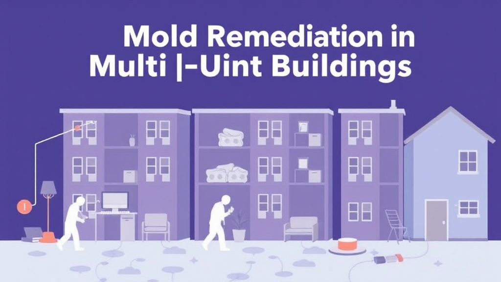 Visual guide for practical steps in mold remediation in multi-unit buildings