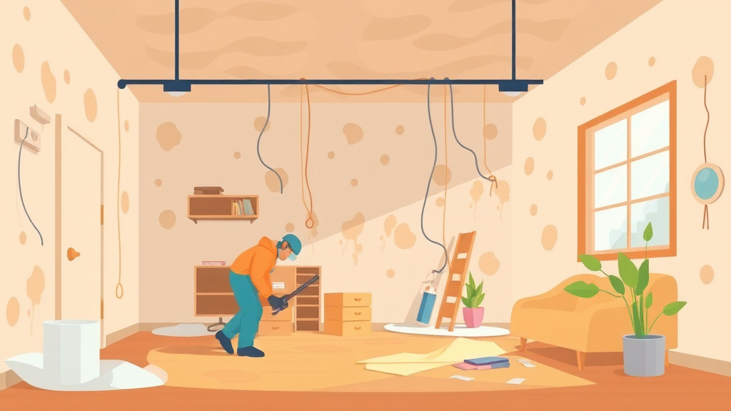 Illustration showing key concepts related to mold remediation in occupied buildings