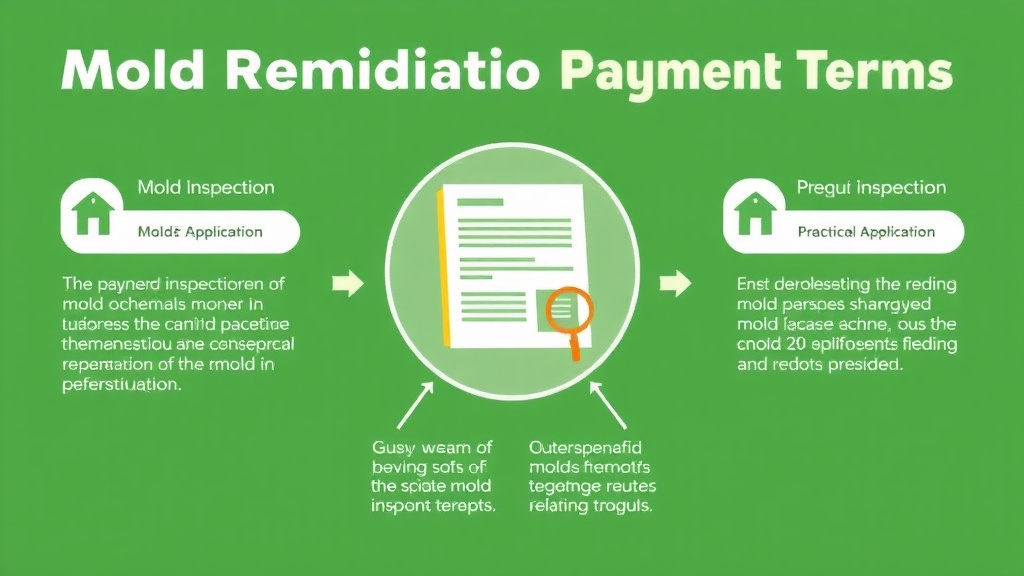 Visual guide for practical steps in mold remediation payment terms and schedules