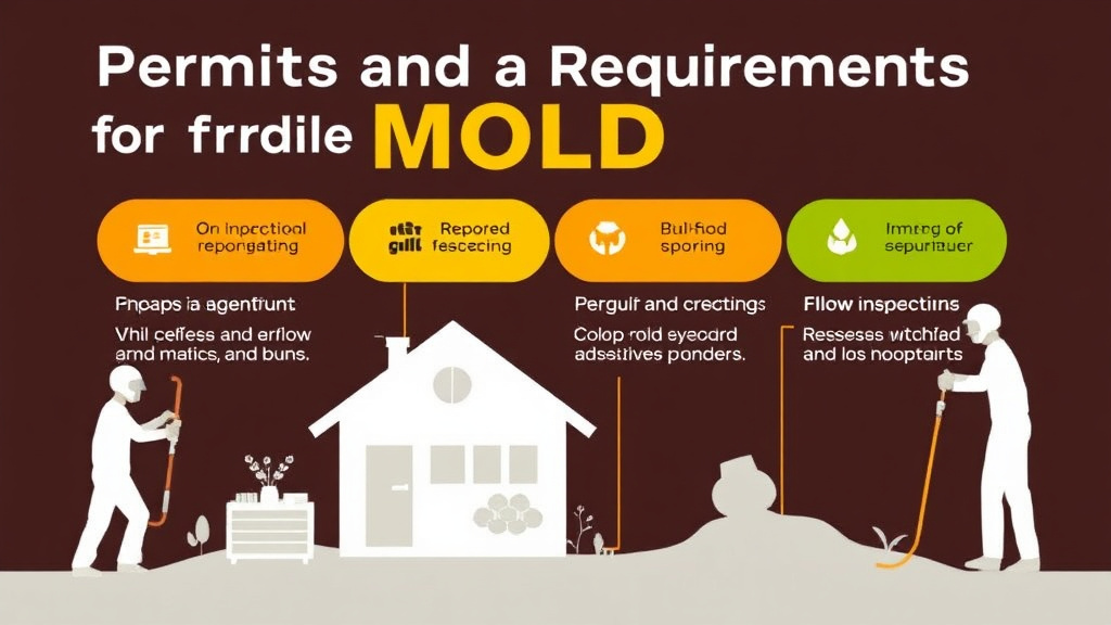 Visual guide for practical steps in permits and requirements for mold remediation