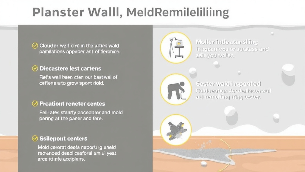 Visual guide for practical steps in plaster wall mold remediation guide