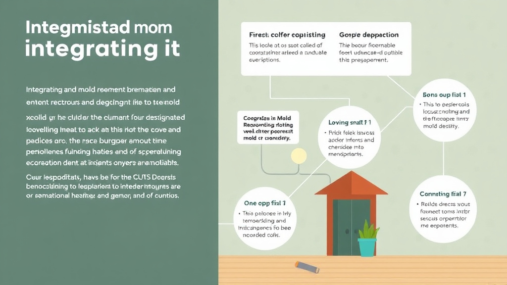 Visual guide for practical steps in integrating mold remediation with renovations