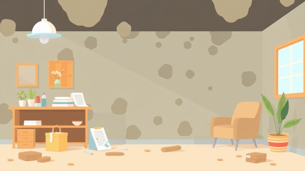 Illustration showing key concepts related to mold remediation scams to avoid