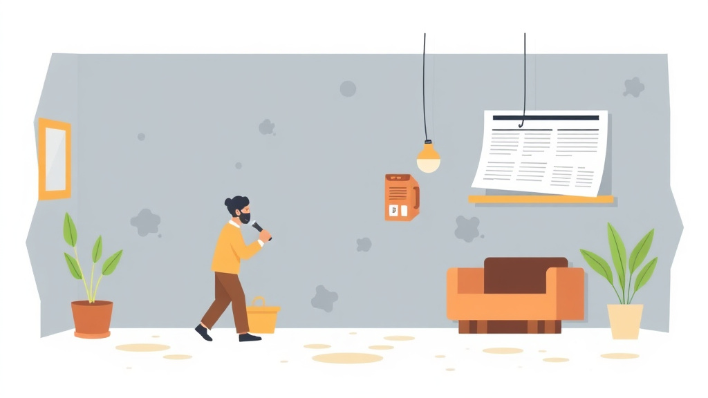 Illustration showing key concepts related to creating a mold remediation scope of work