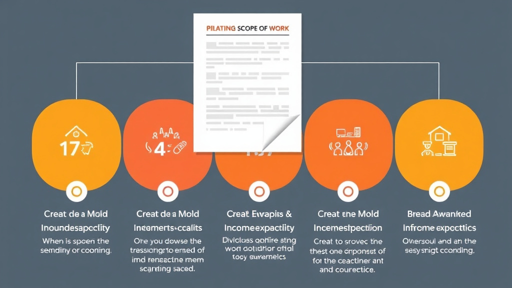 Visual guide for practical steps in creating a mold remediation scope of work