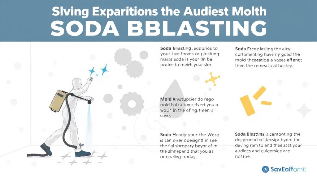 Visual guide for practical steps in soda blasting for mold remediation