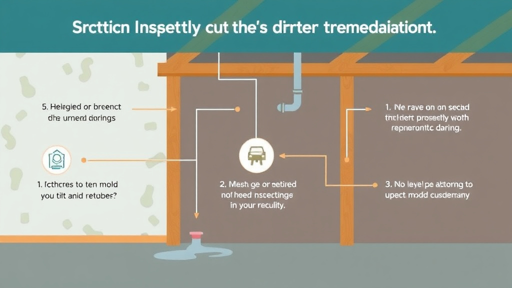 Visual guide for practical steps in structural drying after mold remediation