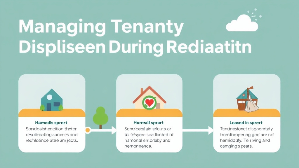 Visual guide for practical steps in managing tenant displacement during remediation
