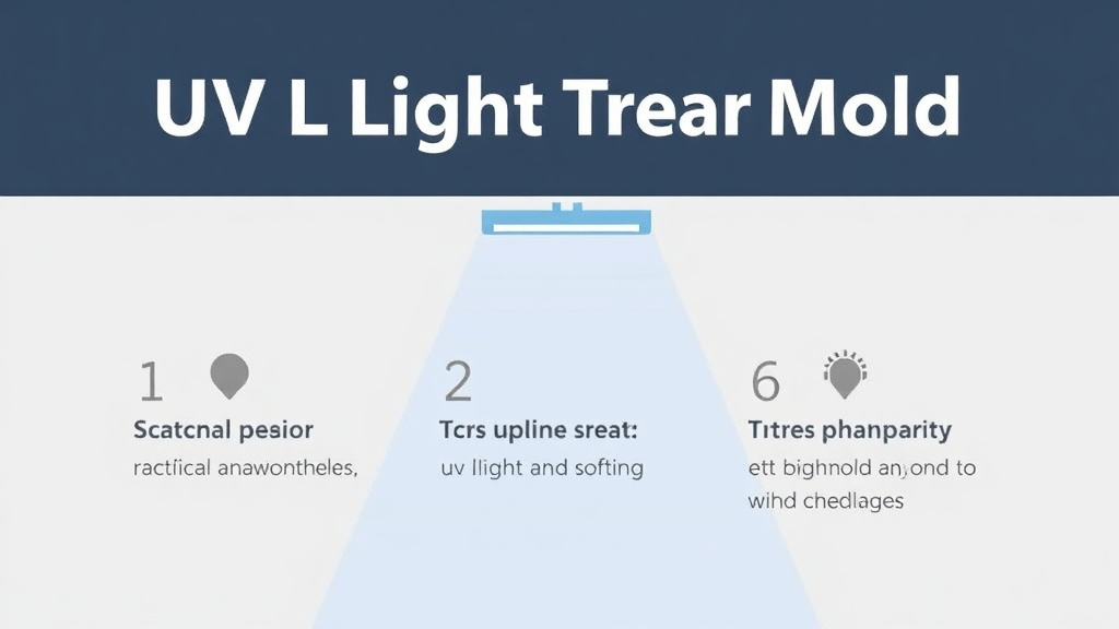 Visual guide for practical steps in uv light treatment for mold