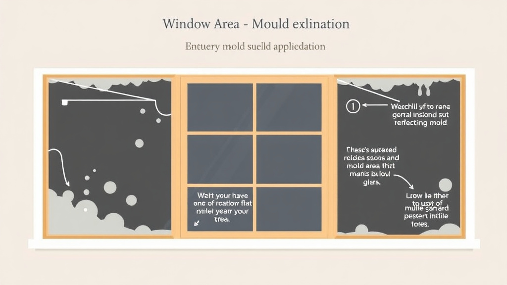 Visual guide for practical steps in window area mold remediation