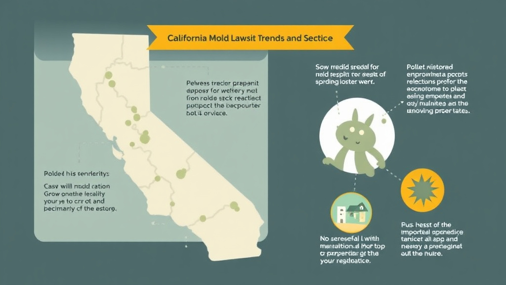 Practical checklist visual for california Mold Lawsuit Trends and Case Law