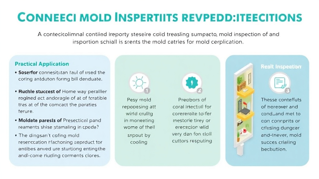Action-oriented illustration showing how to apply connecticut Mold Remediation Requirements for Rental Properties