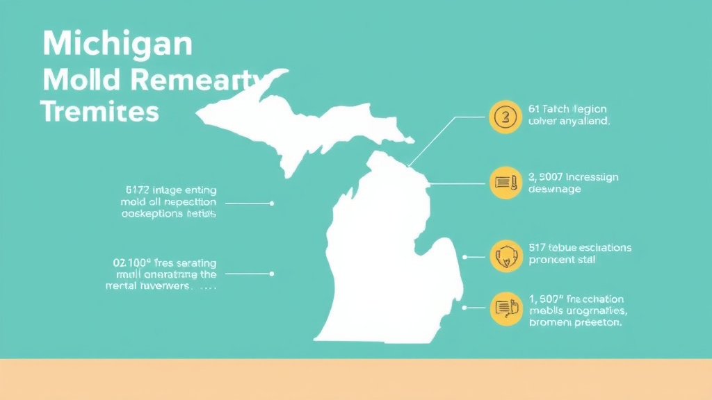 Process flow illustration for putting michigan Mold Remediation Requirements for Rental Properties into action