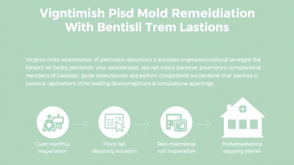 Process flow illustration for putting virginia Mold Remediation Requirements for Rental Properties into action
