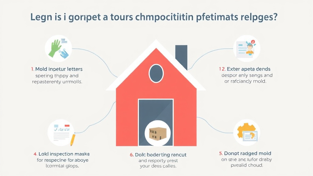Visual guide for practical steps in responding to attorney letters about mold
