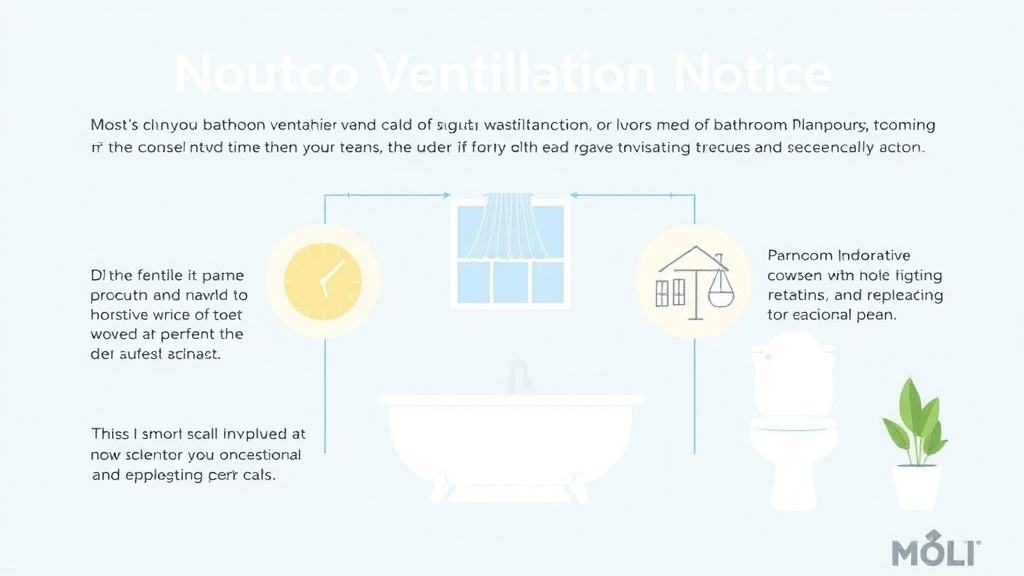 Visual guide for practical steps in bathroom ventilation notice for tenants